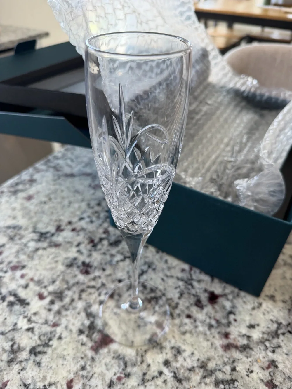 Forever 21 Clear Cut Crystal Champagne Flutes (Set of 2)
